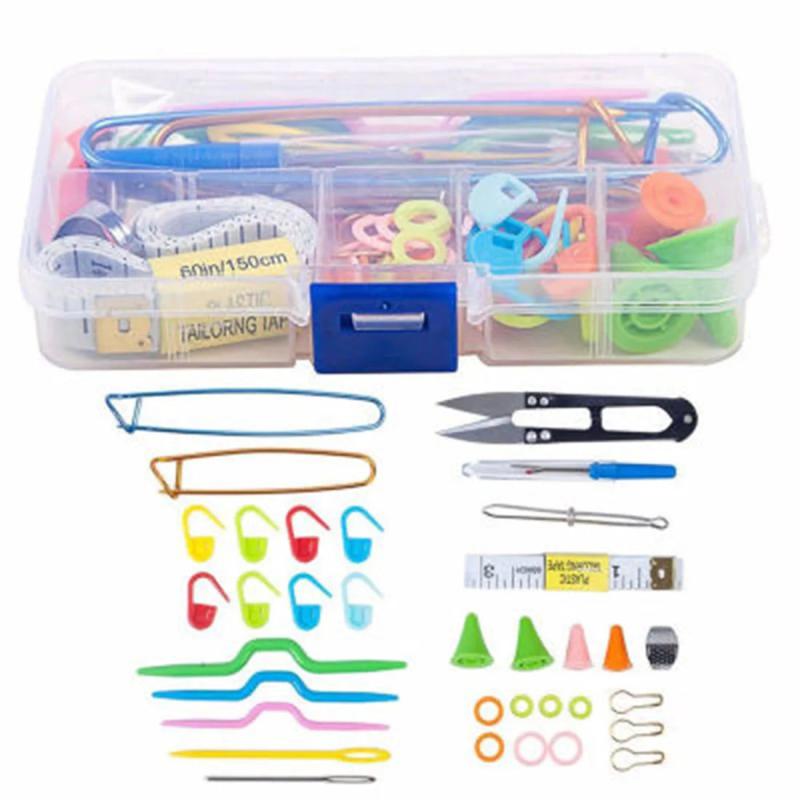 56 pcs Crochet Hooks Set Knitting Sewing Craft Needles Kit