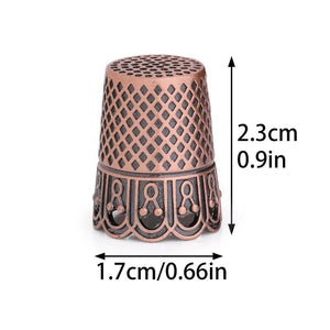 SHWAKK Metal Vintage Ring Thimble For Embroidery Fingers Cover