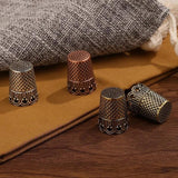 SHWAKK Metal Vintage Ring Thimble For Embroidery Fingers Cover