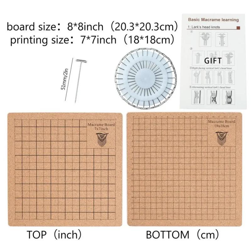 Macrame Board and Pins Kit for Bracelet Project and DIY Craft
