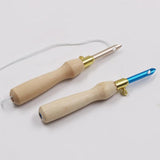 Adjustable Punch Needle Embroidery Pen Cross Stitch Sewing Wood Handle