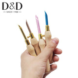 Adjustable Punch Needle Embroidery Pen Cross Stitch Sewing Wood Handle