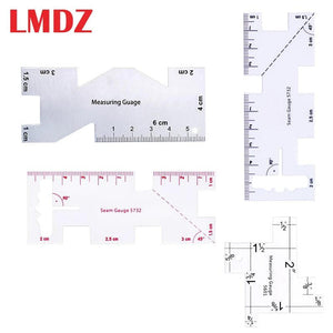 Metal Seam Measuring Gauge Quilting Tailor Ruler Sewing Ruler