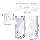 Metal Seam Measuring Gauge Quilting Tailor Ruler Sewing Ruler