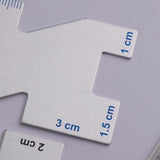 Metal Seam Measuring Gauge Quilting Tailor Ruler Sewing Ruler