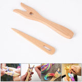 YOMDID 2pcs/Set Knitting Fork DIY Knitting Tool For Bracelet Necklace Pendant