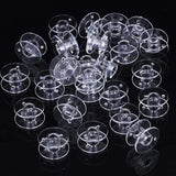 25Pcs Sewing Machine Bobbins Spools Clear Plastic Storage Box DIY Embroidery