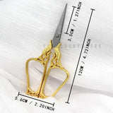 Stainless Steel Retro Flower Tailor Scissor Embroidery Handicraft DIY Tools