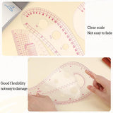 French Curve Ruler for Sewing Fabric Cutting Metric Template