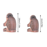 SHWAKK 2PCS Thimble Retro Finger Protector Antique Ring Handworking Needle Thimb