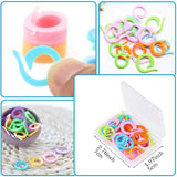 Knitting Crochet Markers 20 Small + 20 Large Stitch Marker Ring with Plastic Box