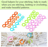 Knitting Crochet Markers 20 Small + 20 Large Stitch Marker Ring with Plastic Box