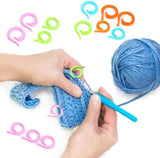 Knitting Crochet Markers 20 Small + 20 Large Stitch Marker Ring with Plastic Box