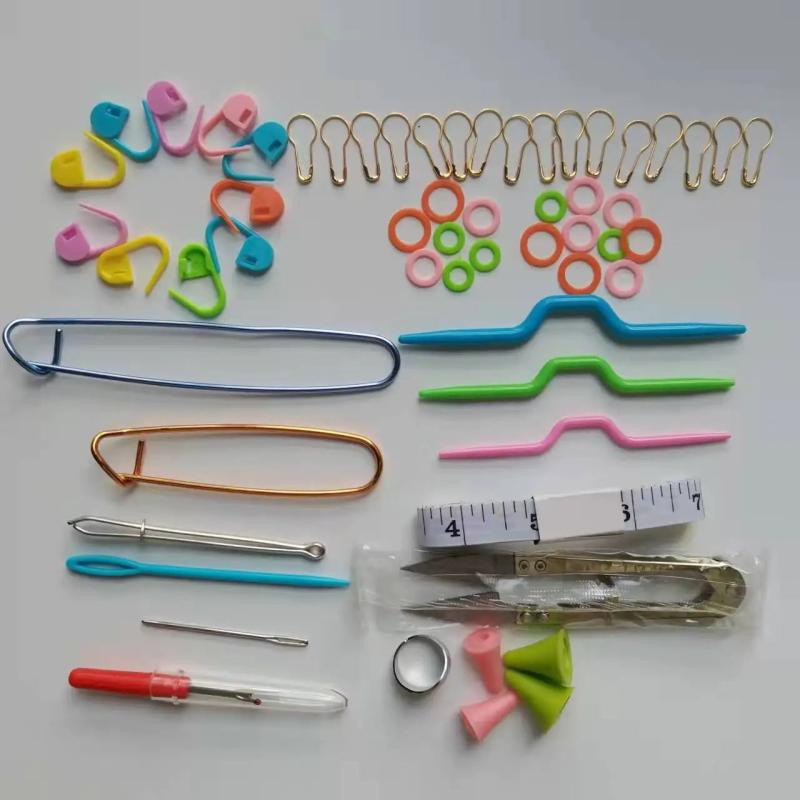 56 pcs Crochet Hooks Full Set Knitting Tool DIY Craft Needles with Case