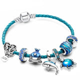 Snowman Charm Bracelet Red Crystal Beads Christmas Jewelry