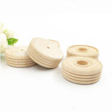 25pcs Round Wood Small Wheels DIY Crafts Supplies
