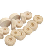 25pcs Round Wood Small Wheels DIY Crafts Supplies