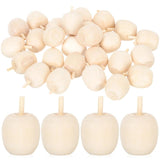 30 Pcs Unpainted Wooden Fruit Craft Ornaments for Kids DIY Toy