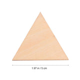60 Pcs Wooden Triangular Cutouts Ornaments DIY Crafts Accessories