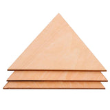 60 Pcs Wooden Triangular Cutouts Ornaments DIY Crafts Accessories