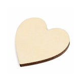 BESTOYARD 60mm Wooden Heart Crafts Wedding Decoration DIY Accessories