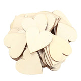 BESTOYARD 60mm Wooden Heart Crafts Wedding Decoration DIY Accessories