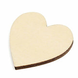 BESTOYARD 60mm Wooden Heart Crafts Wedding Decoration DIY Accessories