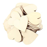 BESTOYARD 60mm Wooden Heart Crafts Wedding Decoration DIY Accessories