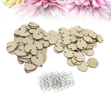 200 Pcs Christmas Wooden Embellishments Slices Chips