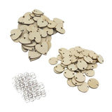 200 Pcs Christmas Wooden Embellishments Slices Chips