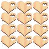 50 Pcs Love Wood Chips Crafts DIY Unfinished Wooden Heart Supplies