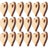 50 Pcs Love Wood Chips Crafts DIY Unfinished Wooden Heart Supplies