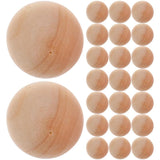 100Pcs Unpainted Round Wood Balls DIY Craft Small Wooden Beads
