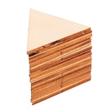 60 Pcs Triangular Wood Chips Wooden DIY Crafts Triangle Slices