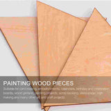 60 Pcs Triangular Wood Chips Wooden DIY Crafts Triangle Slices
