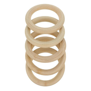 5 Pcs Solid Wood Dream Catcher Rings DIY Crafts Bag Accessories