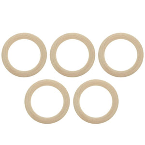 5 Pcs Solid Wood Dream Catcher Rings DIY Crafts Bag Accessories