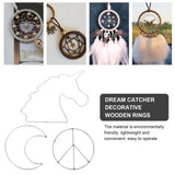 5 Pcs Solid Wood Dream Catcher Rings DIY Crafts Bag Accessories