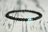 Men's 4mm Bead Bracelet, Minimalist Christmas Gift for Him