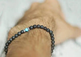 Men's 4mm Bead Bracelet, Minimalist Christmas Gift for Him