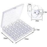 25PCS Bobbins Set with Transparent Storage Box for Sewing Thread