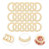 30 Pcs Woodsy Decor Wooden Ring Supply Accessory Rings Lace DIY Decor