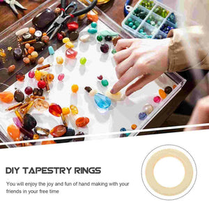 30 Pcs Woodsy Decor Wooden Ring Supply Accessory Rings Lace DIY Decor