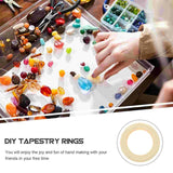 30 Pcs Woodsy Decor Wooden Ring Supply Accessory Rings Lace DIY Decor