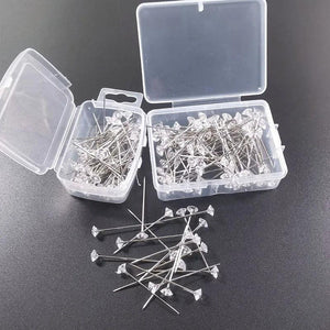100PCS Transparent Diamond Pin DIY Bouquet Pins Sewing Accessories