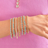 Geometric Round CZ Tennis Bracelet - Christmas Gift Jewelry