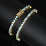 Geometric Round CZ Tennis Bracelet - Christmas Gift Jewelry