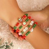Bohemian Santa Claus Beaded Bracelet Christmas Jewelry