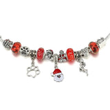 Christmas Advent DIY Charm Bracelet Jewelry Kids Beaded Pendant Bracelets