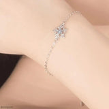 Zircon Snowflake Hipster Bracelet for Women Girls Christmas Gift